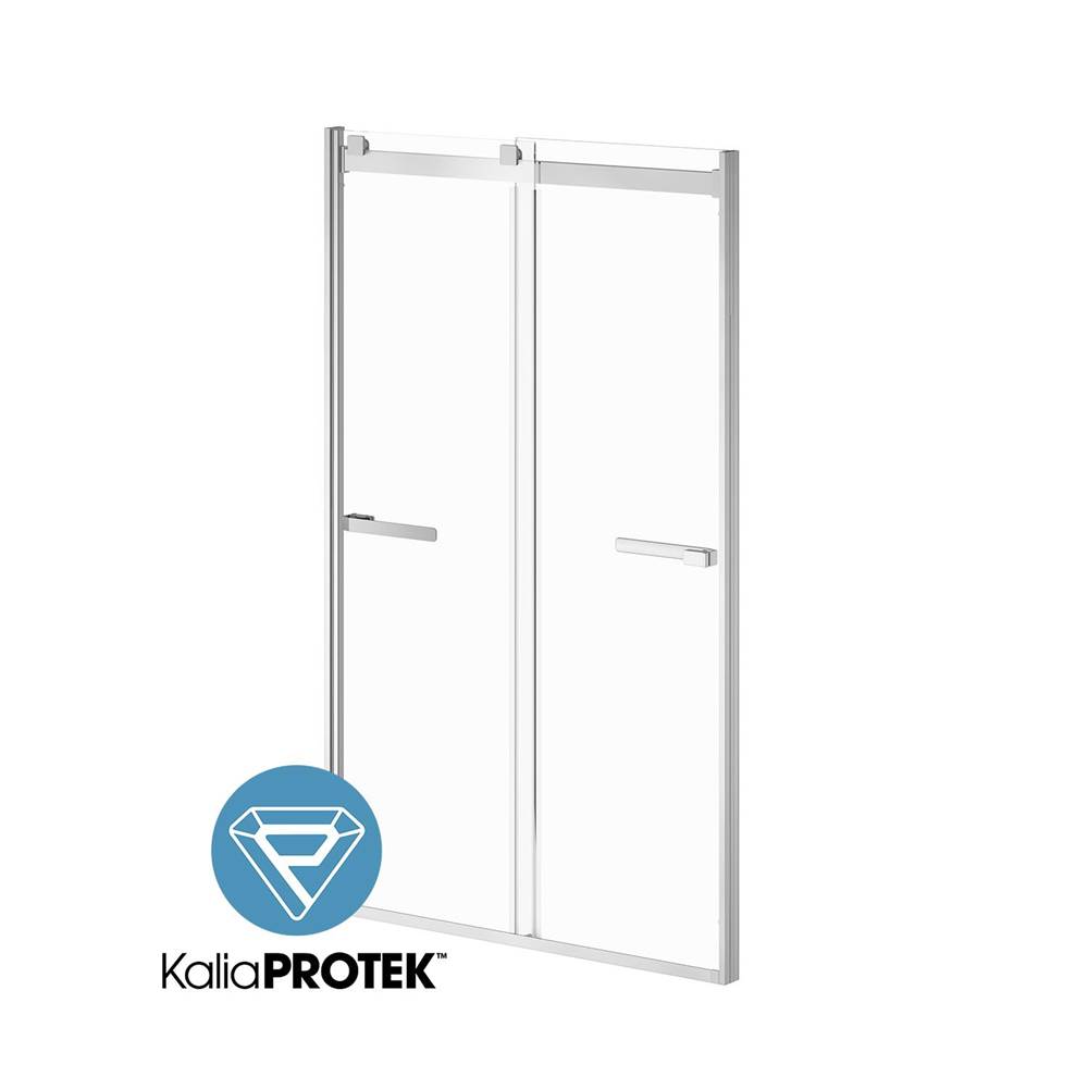 Kalia AKCESS 2.0™ with KaliaProtek™  2-Panel Sliding Shower Door Alcove Installation 48''x79'' Reversible Chrome Clear with Film Glass