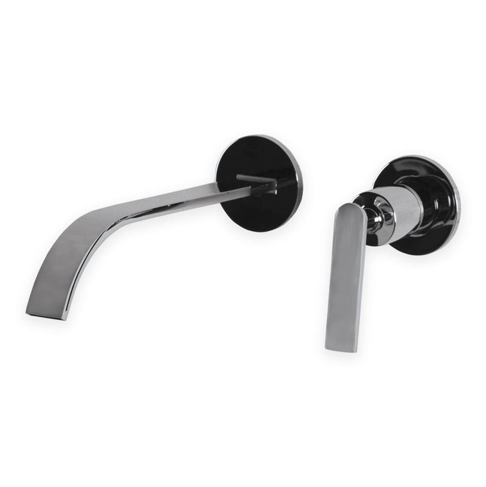 Lacava ROUGH - Wall-mount two-hole faucet with one lever handle on the right, no backplate.