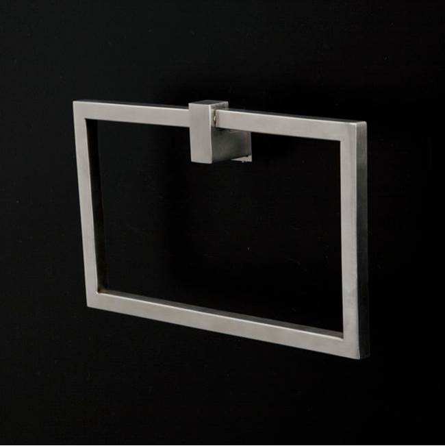 Lacava Wall-mount towel ring made of stainless steel.