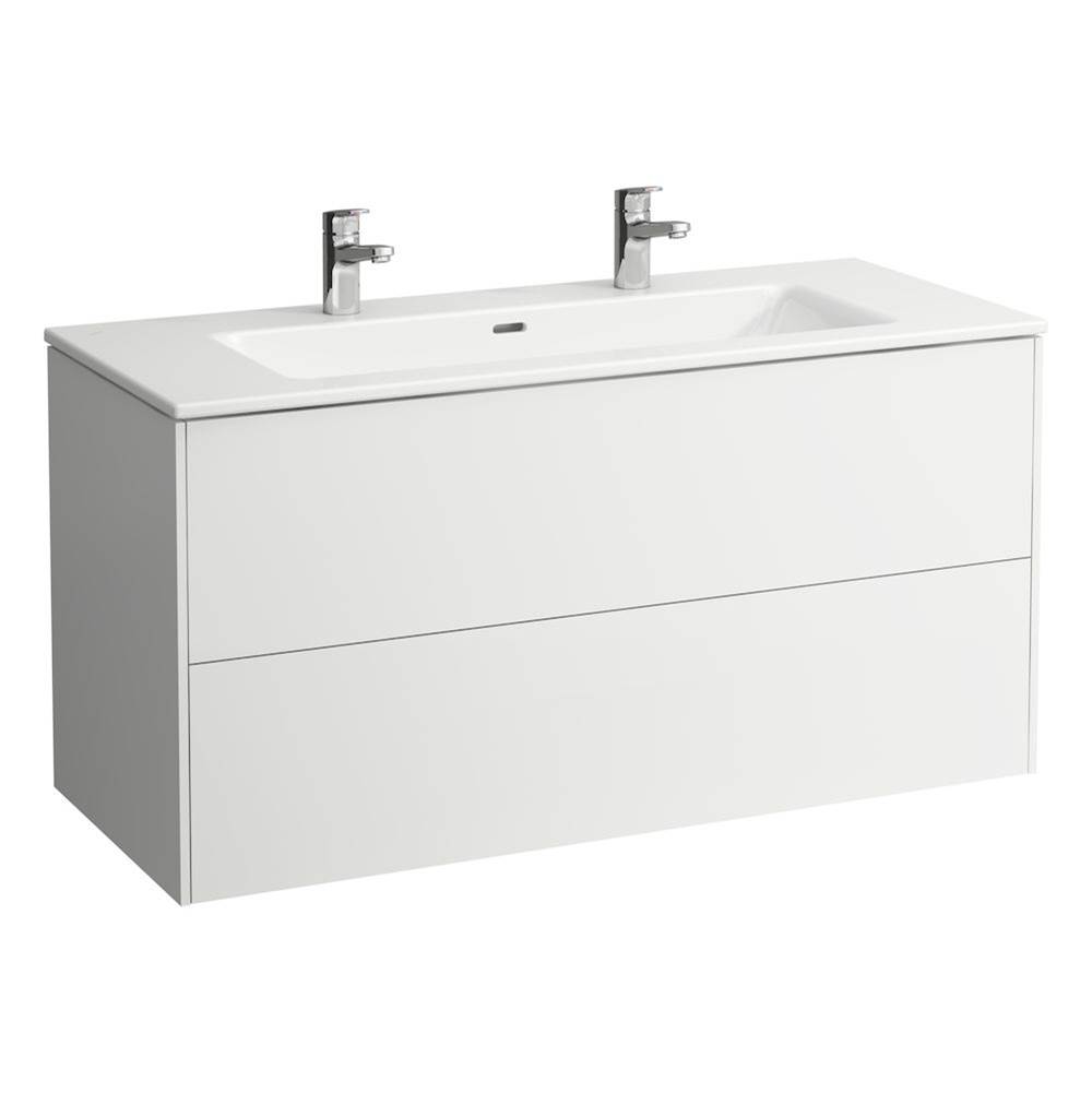 Laufen Combipack 1200 mm, washbasin ''slim'' with vanity unit ''Base'' with 2 drawers, incl. drawer organizer, wall mounted