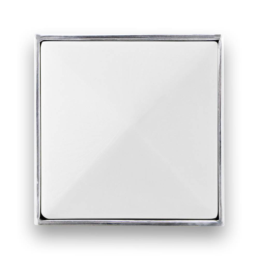 Linkasink 3'' Artisan Glass Prism Vanity Hardware, Small Square with White Prism