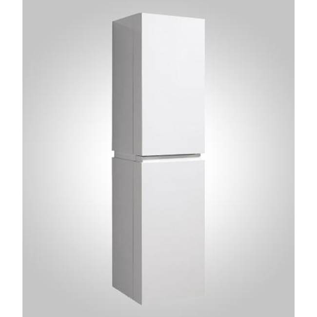 Madeli 16''W Urban Linen Cabinet, Whisper Grey. Wall Hung, Left-Hinged. Non-Handed, 15-9/16'' X 15'' X 60-5/8''