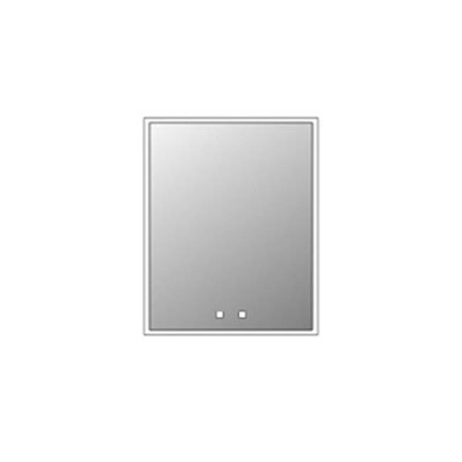 Madeli Vanguard Lighted Mirrored Cabinet , 23X29''-Right Hinged-Surface Mount, Satin Brass Side Kit - Lumen Touch+, Dimmer-Defogger-2700/4000 Kelvin
