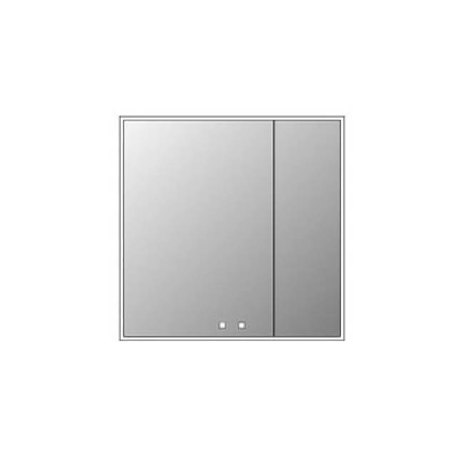 Madeli Vanguard Lighted Mirrored Cabinet , 35''X 35''-24L/12R-Surface Mount, Mirrored Side Kit - Lumen Touch+, Dimmer-Defogger-2700/4000 Kelvin