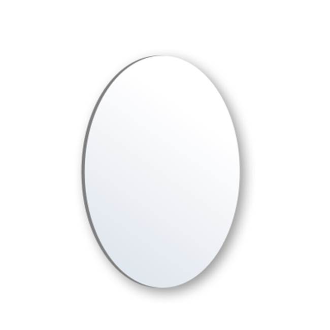 Madeli Evo Oval Mirror 24'' X 36'', Frosted Edge. Dual Installation,
