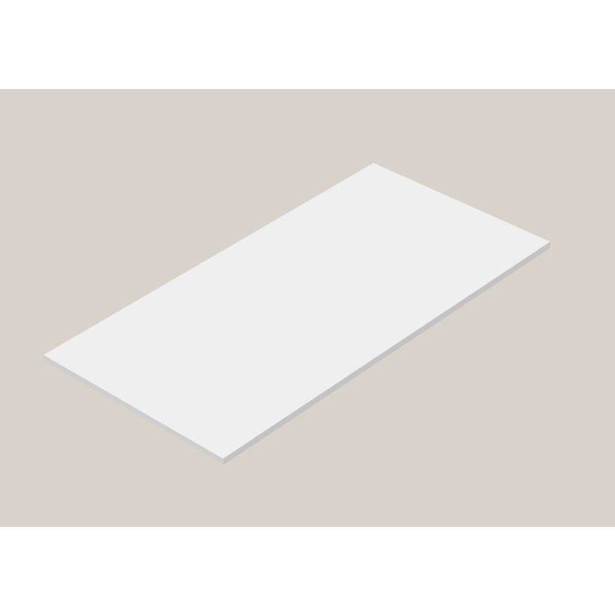 Madeli Urban-22 60''W Solid Surface , Slab No Cut-Out. Glossy White, 60''X 22''X 3/4''
