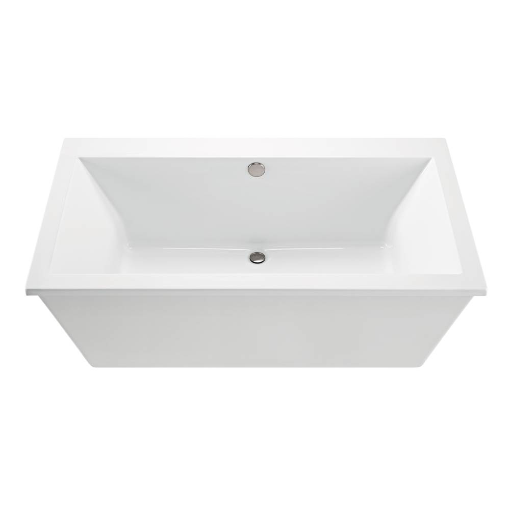 MTI Baths Kahlo 4 Acrylic Cxl Freestanding Faucet Deck Air Bath- White (66X36)