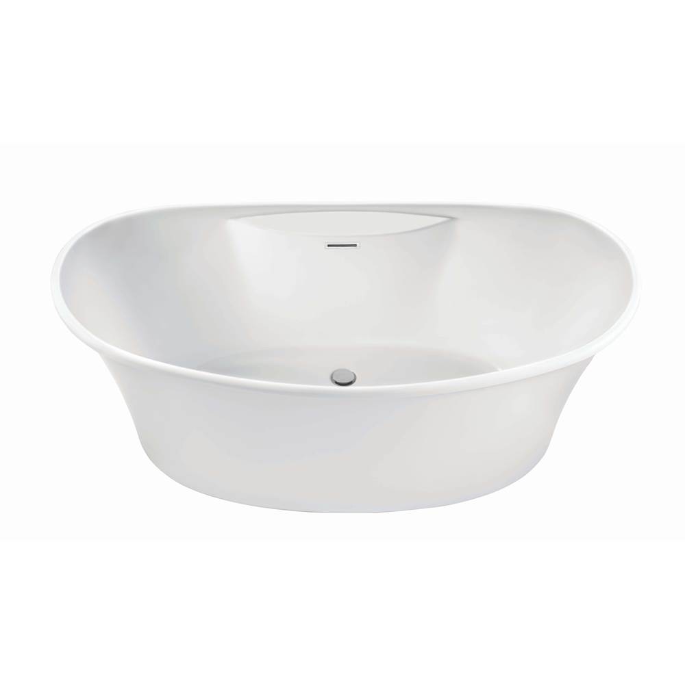 MTI Baths Loretta 3 Dolomatte Freestanding Faucet Deck Air Bath - White (60X32)