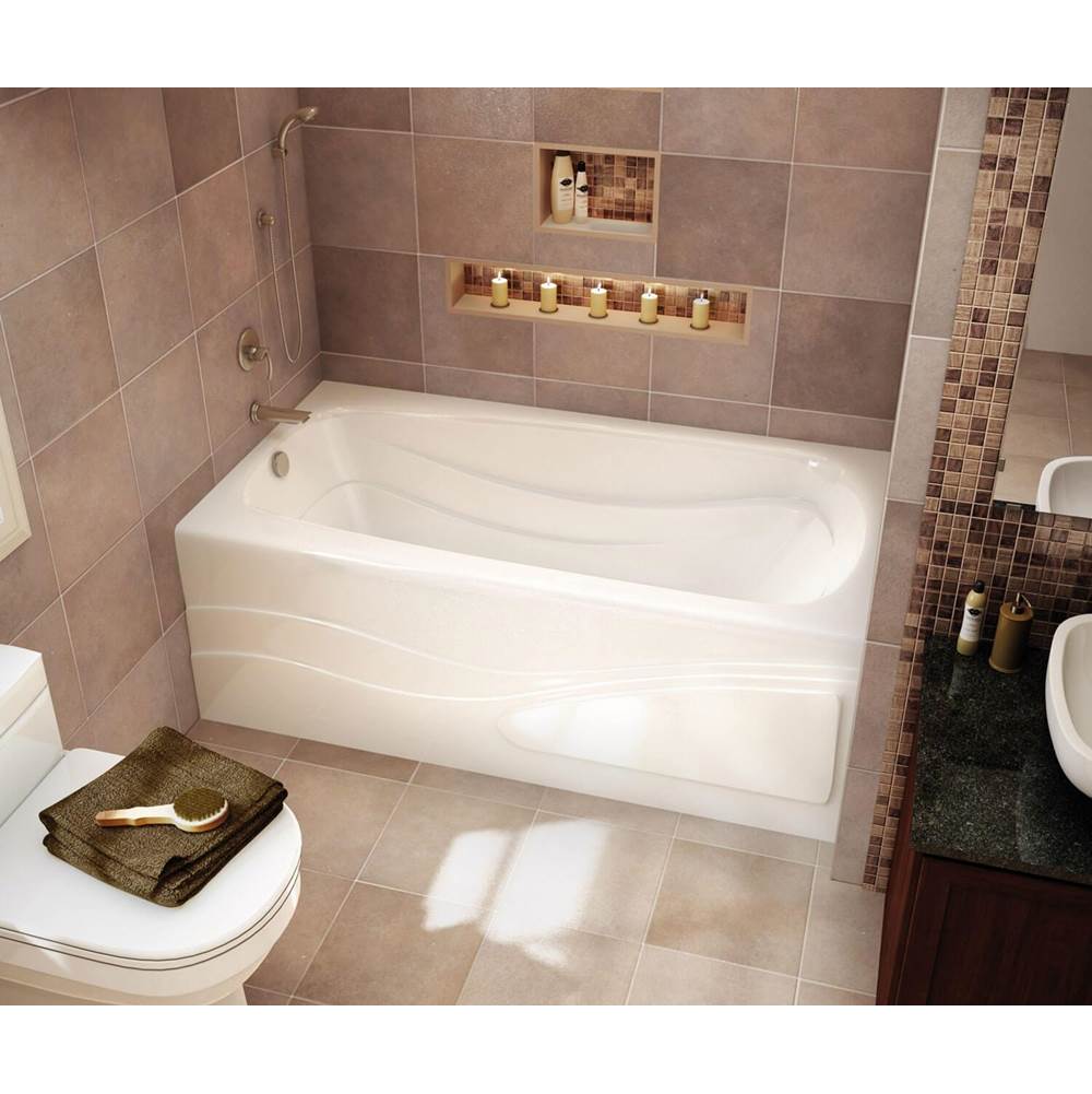 Maax Tenderness 6036 Acrylic Alcove Right-Hand Drain Whirlpool Bathtub in White