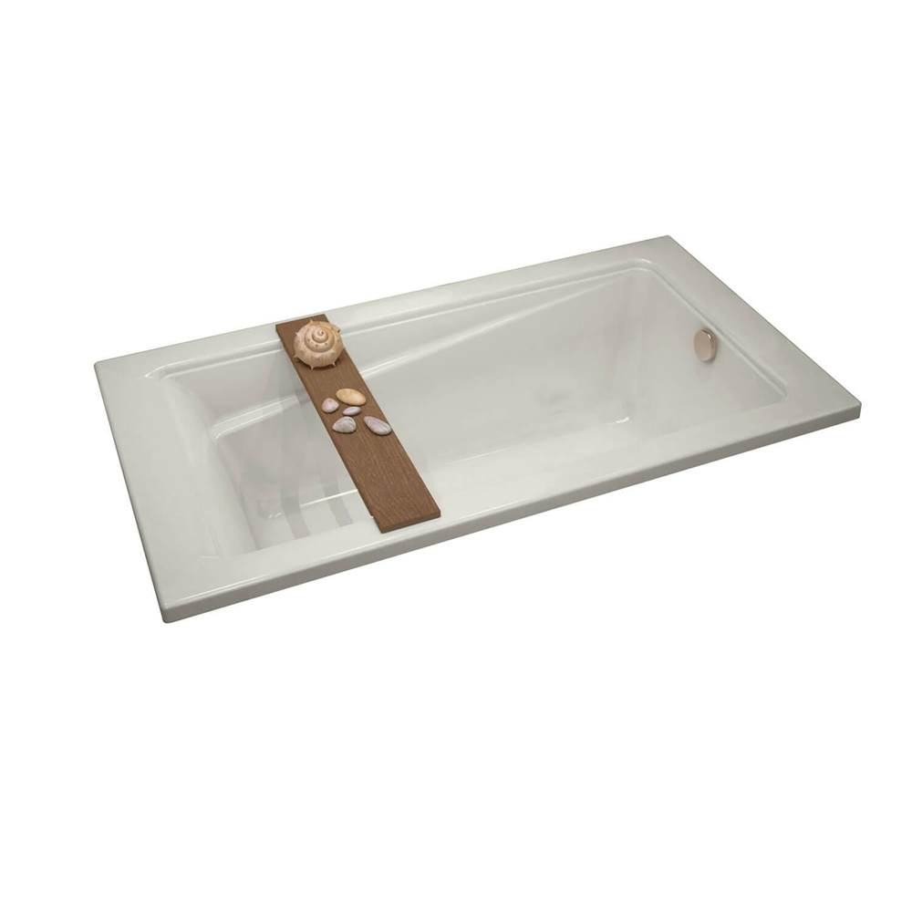 Maax Exhibit 6032 Acrylic Drop-in End Drain Bathtub in Biscuit