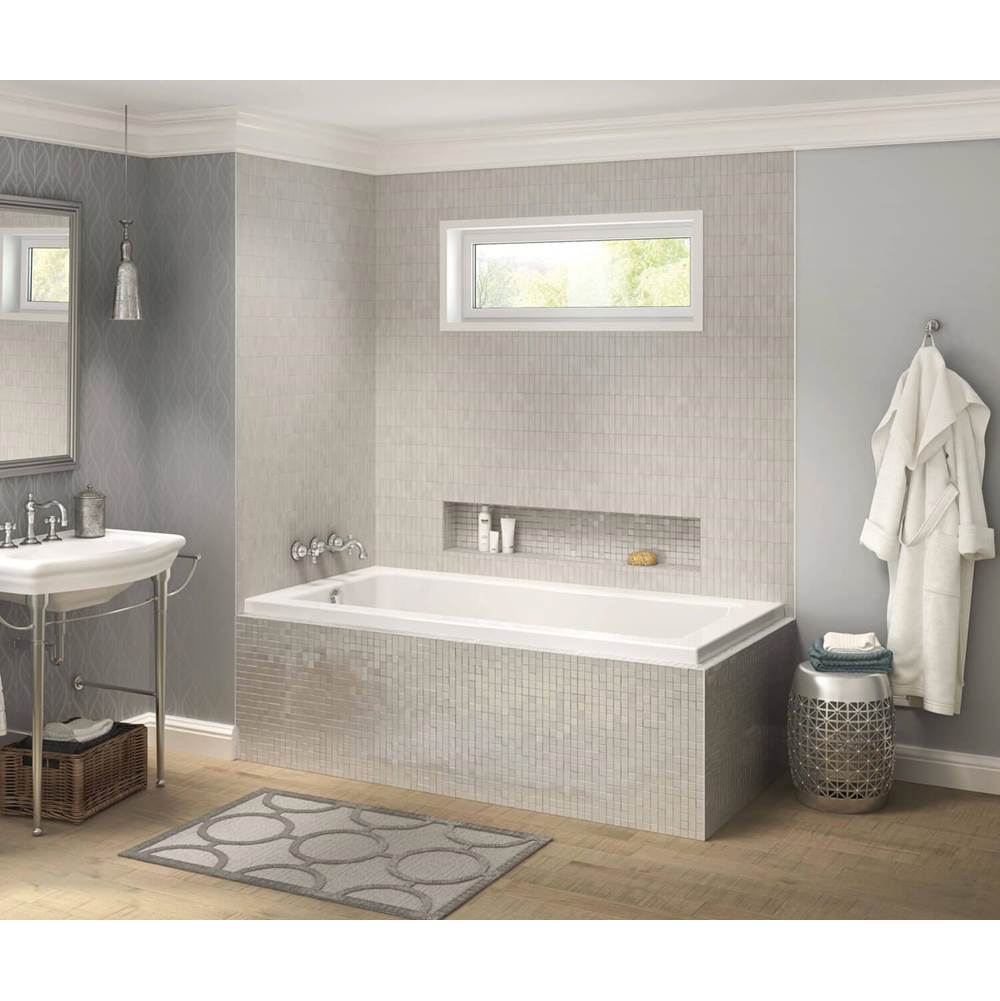Maax Pose 6032 IF Acrylic Corner Left Right-Hand Drain Bathtub in White
