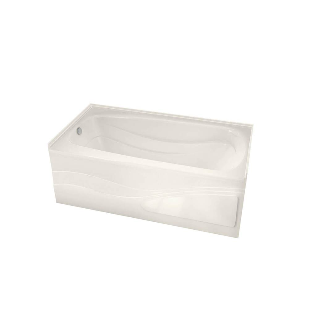 Maax Tenderness 7236 Acrylic Alcove Left-Hand Drain Bathtub in Biscuit