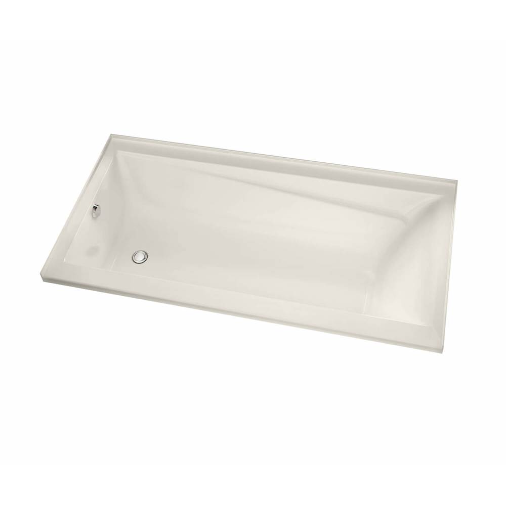 Maax Exhibit 6042 IF Acrylic Alcove Right-Hand Drain Combined Whirlpool & Aeroeffect Bathtub in Biscuit