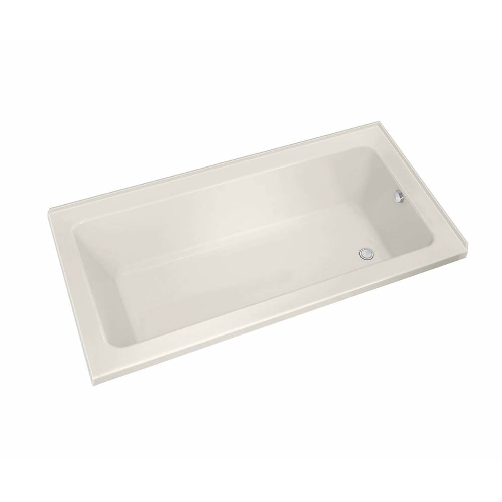 Maax Pose 6030 IF Acrylic Corner Right Left-Hand Drain Whirlpool Bathtub in Biscuit