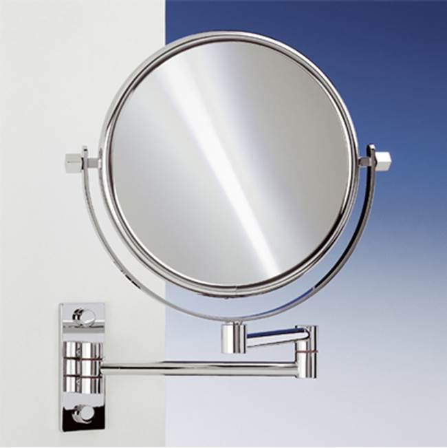 Nameeks Brass Wall Mounted Extendable Double Face 5xop Magnifying Mirror