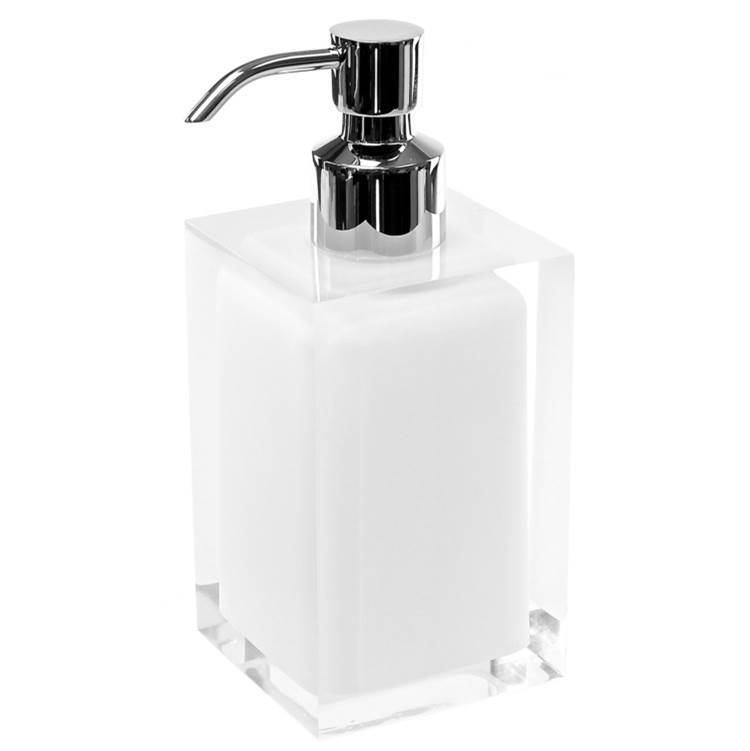 Nameeks Square White Countertop Soap Dispenser