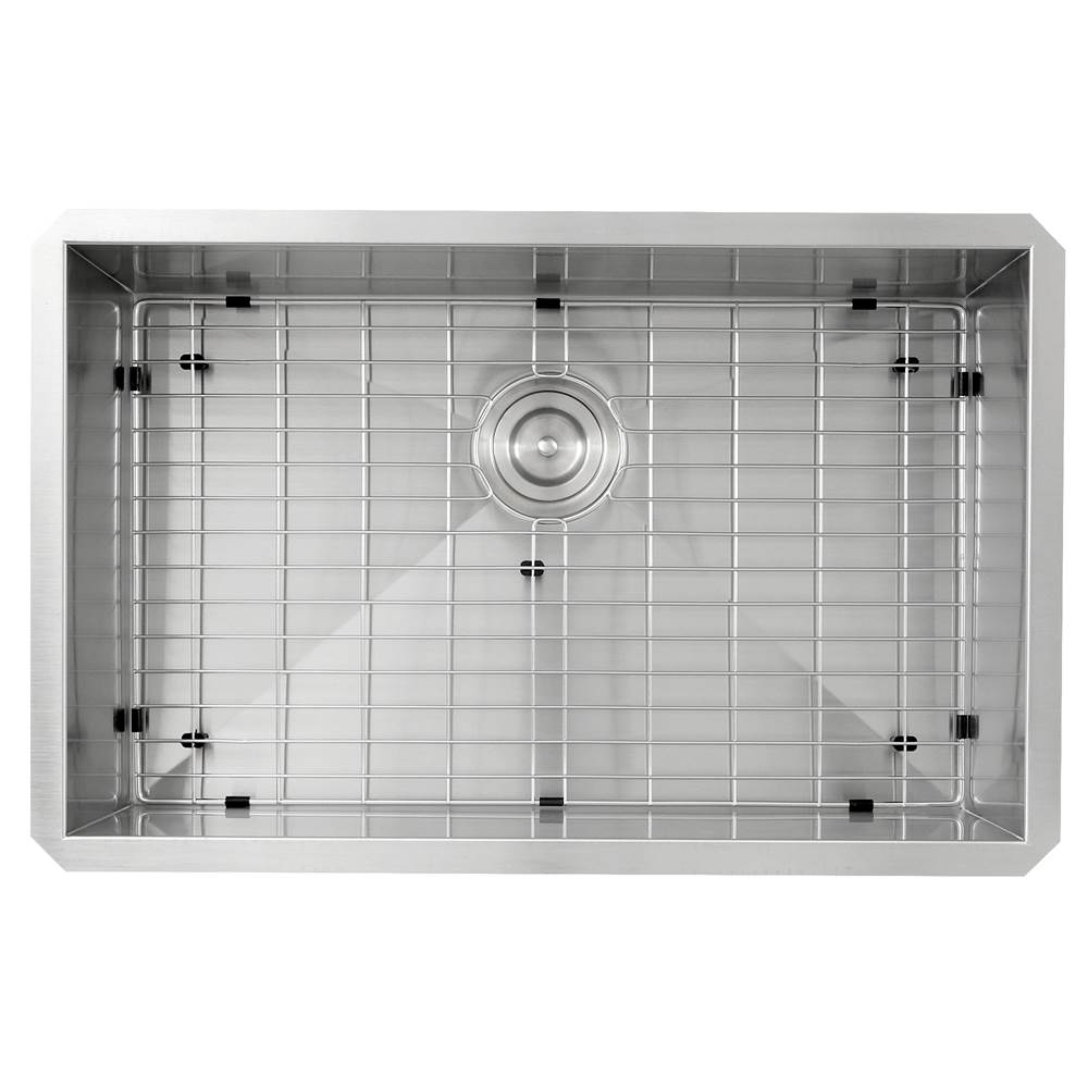 Nantucket Sinks 28 Inch Pro Series Large Rectangle Single Bowl Undermount Zero Radius Stainless Steel Kitchen Sink