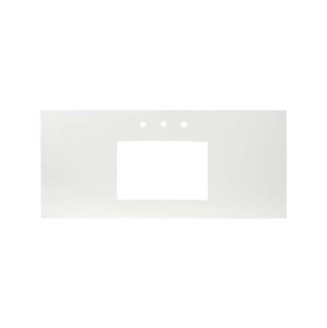 Native Trails 36'' Native Stone Vanity Top in Pearl- Rectangle with 8'' Widespread Cutout