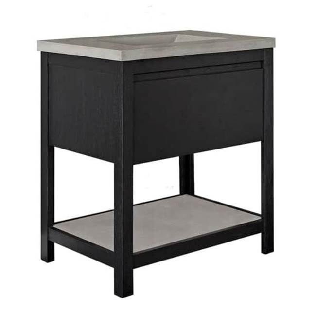 Native Trails 30'' Solace Vanity in Midnight Oak with Ash Shelf