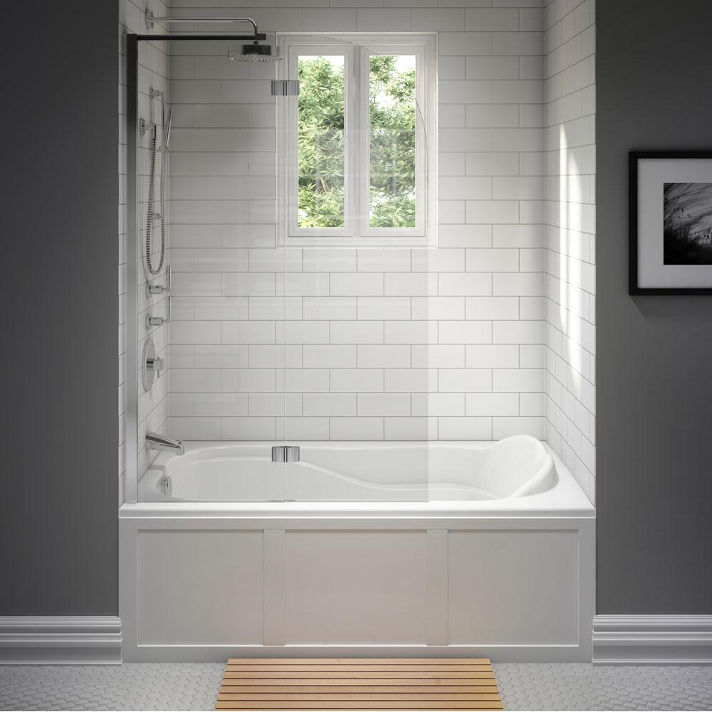 Neptune DAPHNE bathtub 32x60 with Tiling Flange, Right drain, Whirlpool/Mass-Air/Activ-Air, White