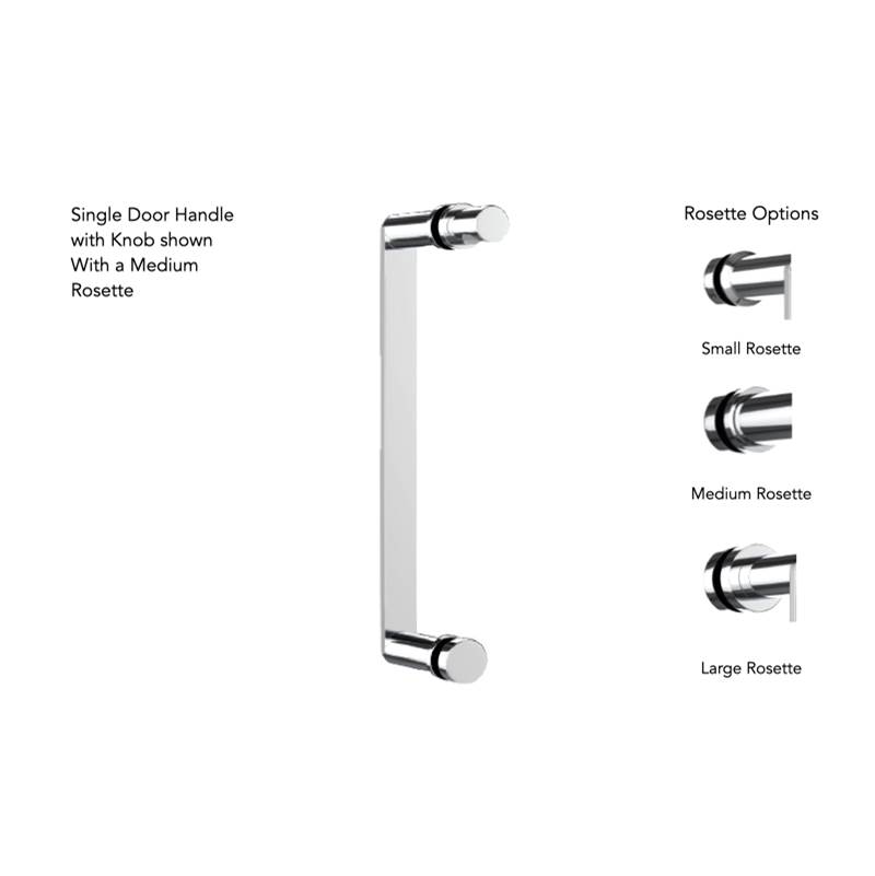 Neelnox Collection BEAUMONT 8'' Single Door Handle with Knob Medium Rosette Finish: Matte Black