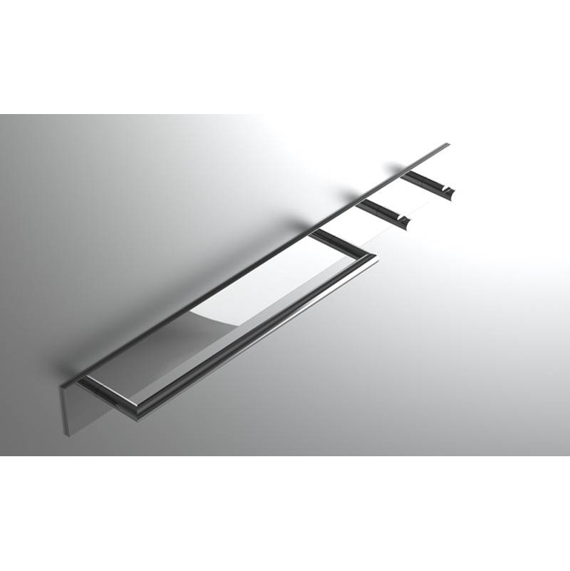 Neelnox Collection Inspire Towel Bar With Robe Hooks Finish: Brushed