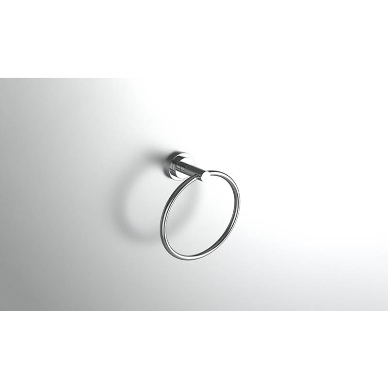 Neelnox Collection Eloquence Classic Towel Ring Finish: Polished Nickel