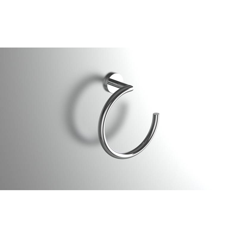 Neelnox Collection Form Towel Ring Finish: Brushed Brass