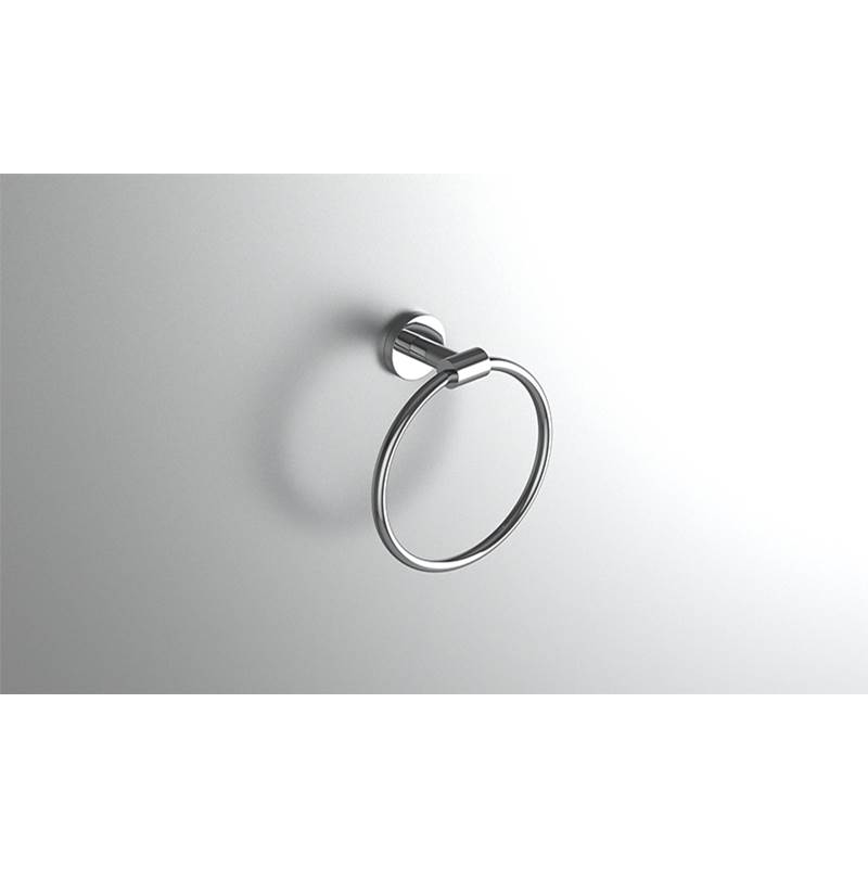 Neelnox Collection Form Towel Ring Finish: Matte Black