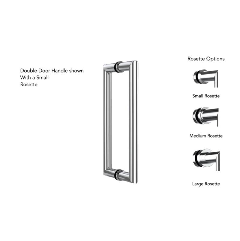 Neelnox Collection FORM MODERNE 24'' Shower Door Handle   Medium Rosette Finish: Matte Black