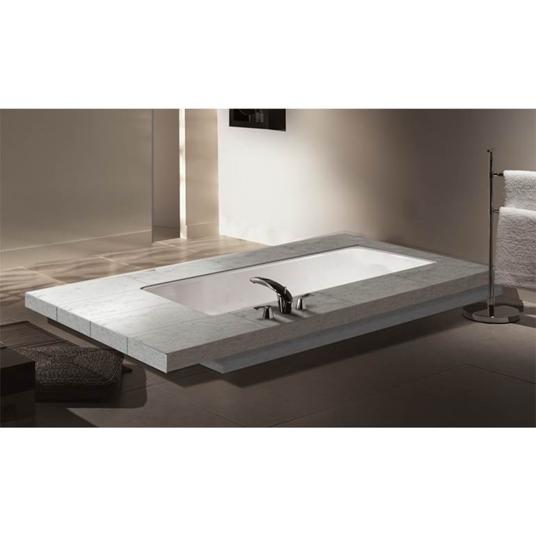 Oceania Baths Liberty Deck Mount 72 x 32, ComfortAir Bathtub, Glossy White