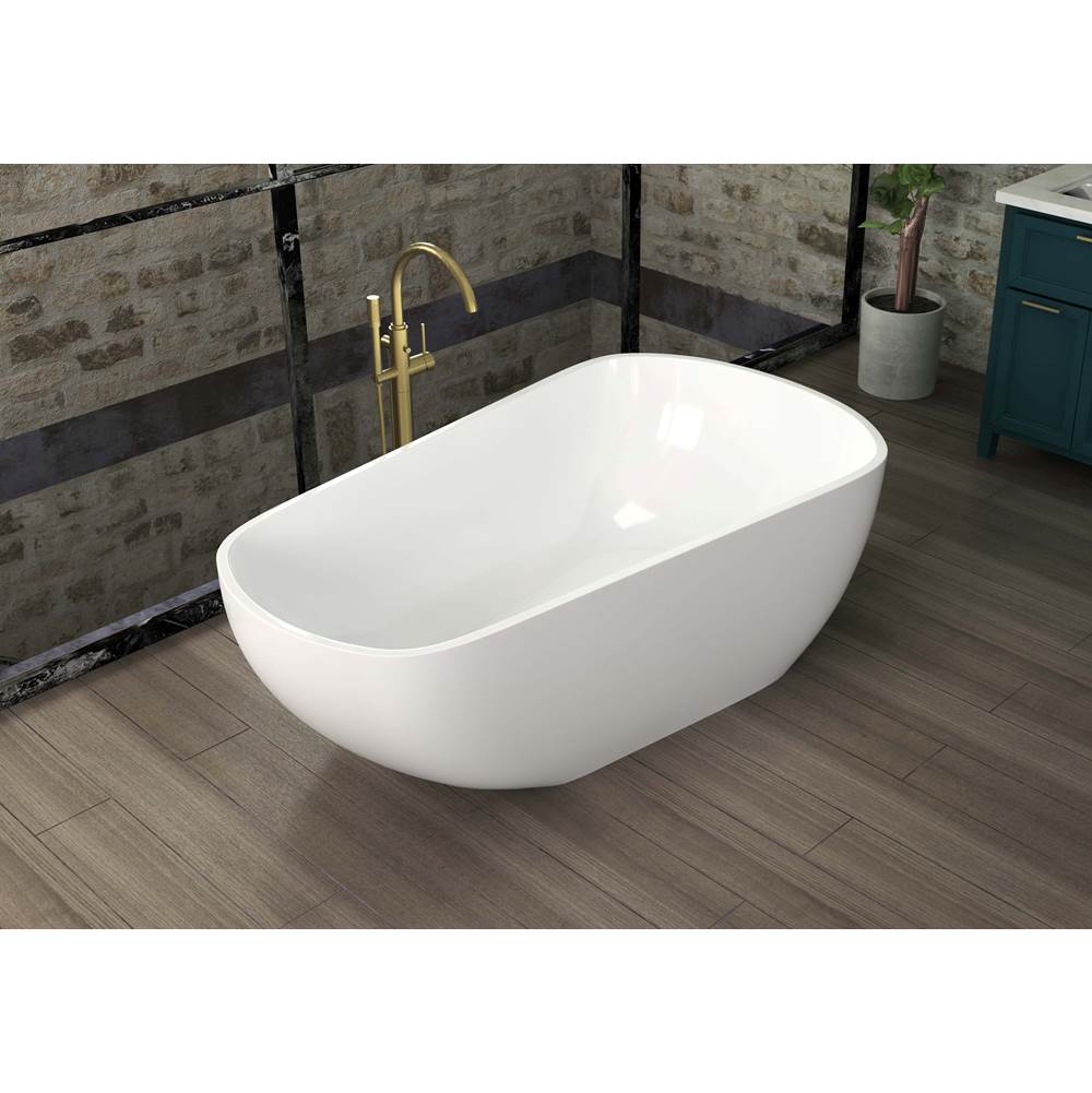 Oceania Baths Muskoka Freestanding 67 x 36, Soaking Bathtub, Glossy White