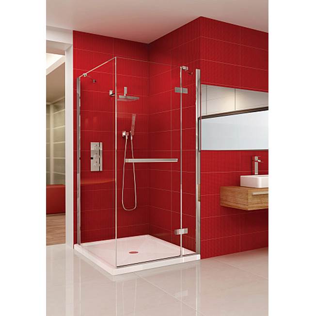 Oceania Baths California Pivoted 36 x 36,  Shower Doors, Chrome