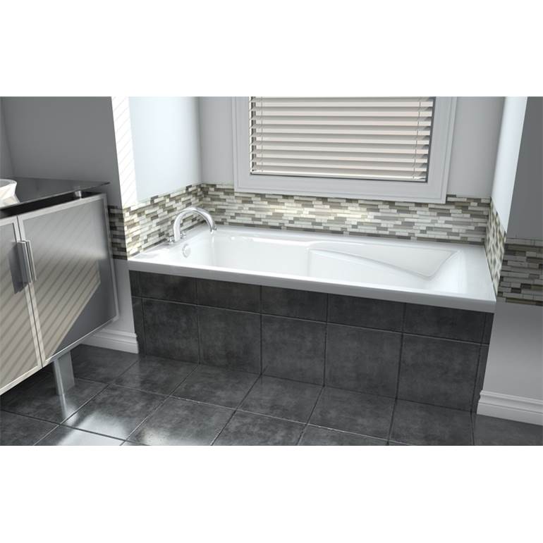 Oceania Baths Suite 3 Sides 66 x 31, SuperAeroMassage Bathtub, Glossy White