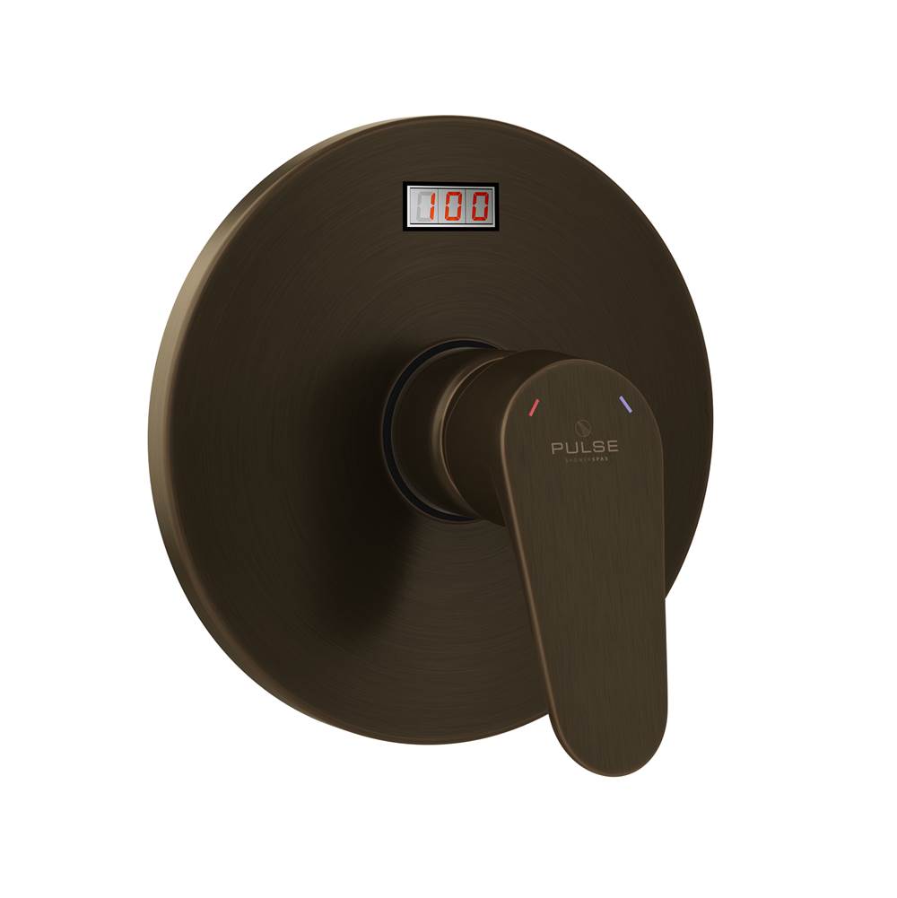 Pulse Shower Spas PULSE ShowerSpas LED Tru-Temp Pressure Balance 1/2'' Rough-In Valve with Oil-Rubbed Bronze Trim Kit