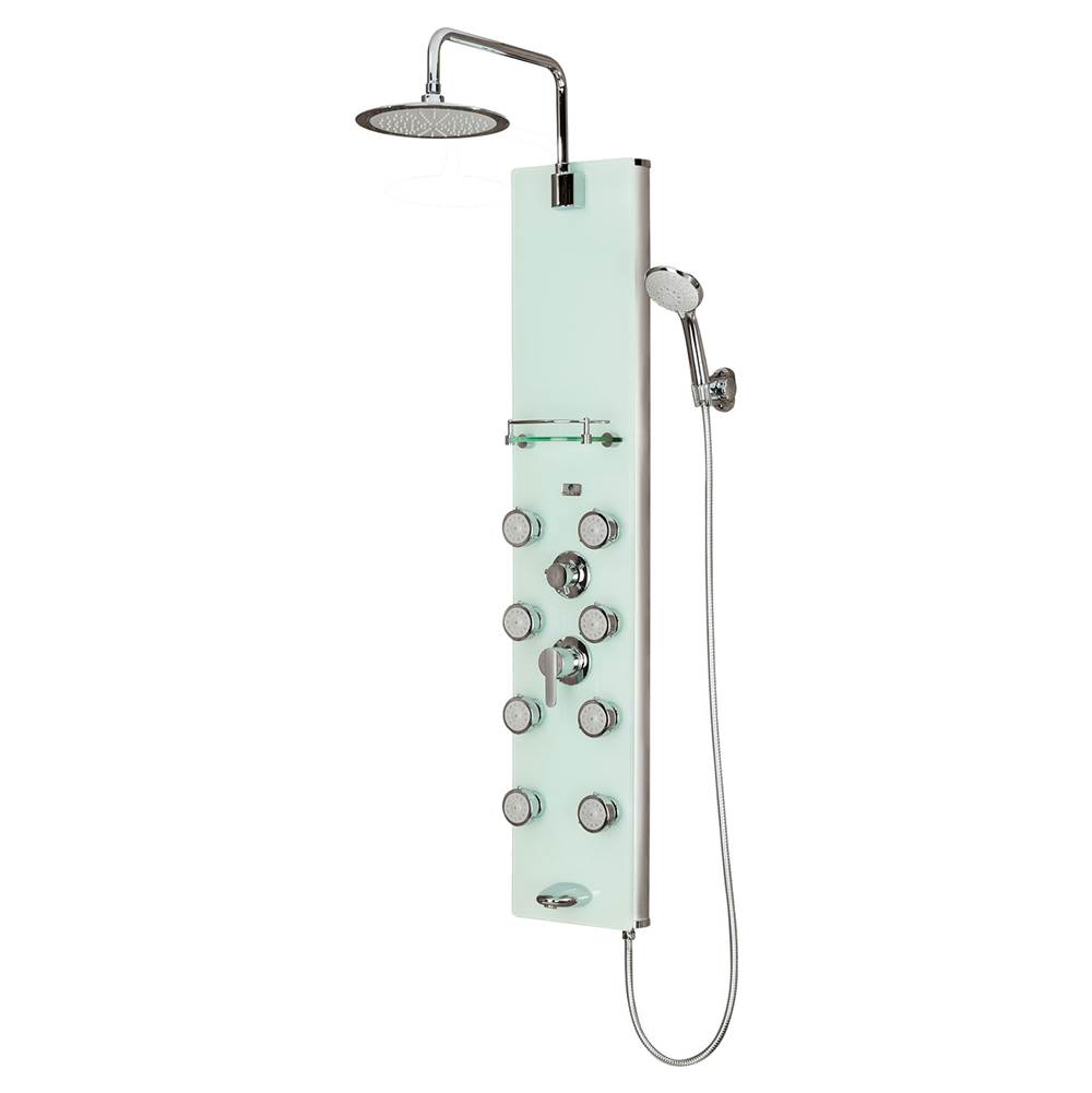 Pulse Shower Spas PULSE ShowerSpas Lahaina Seafoam Glass ShowerSpa