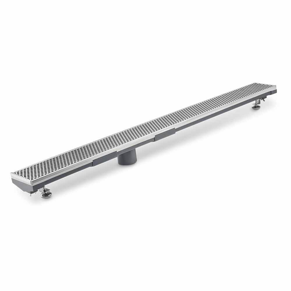 QM Drain Lagos Series. 72'' Adjustable Kit (3'' High Flow outlet):  Perforated Line. Polished