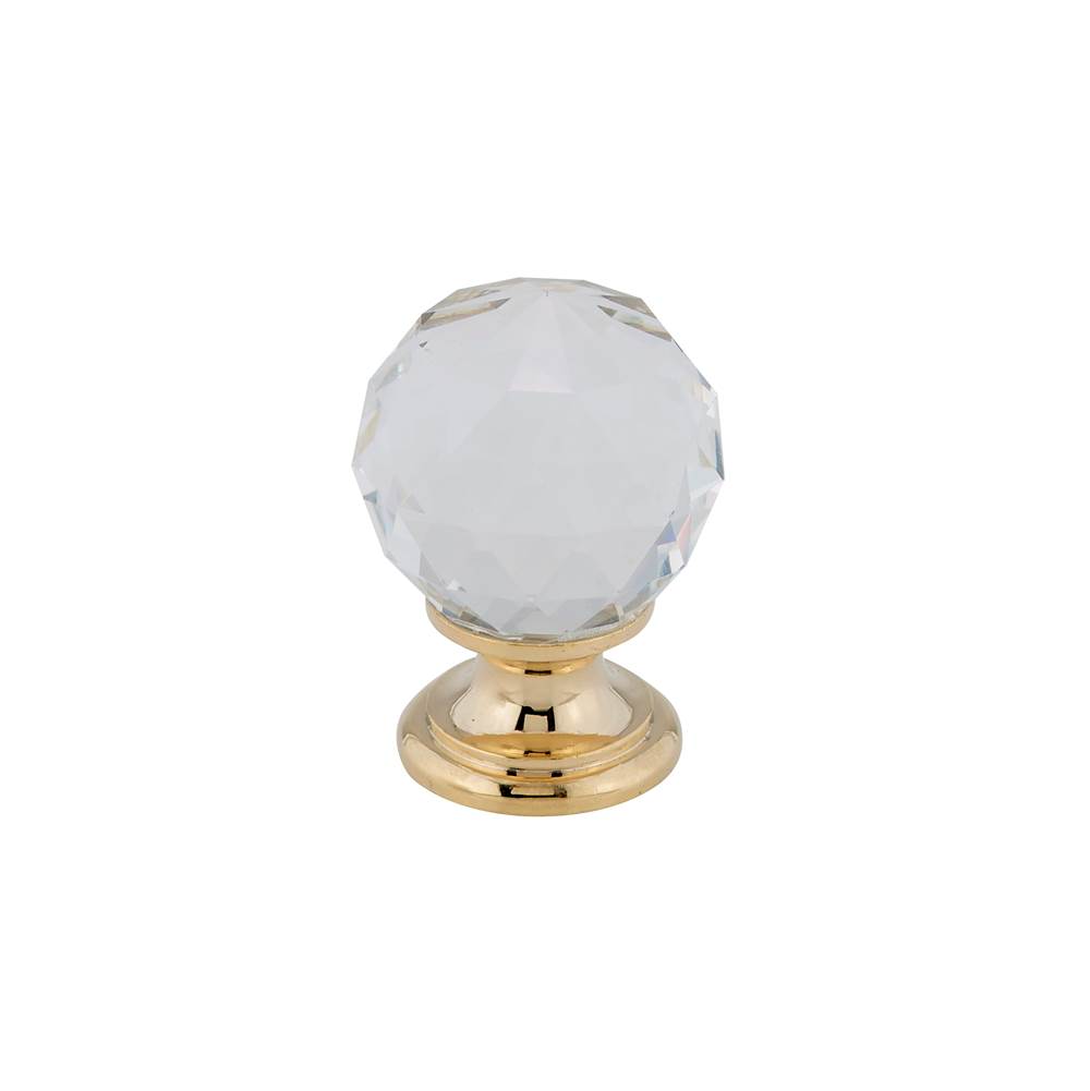 Richelieu America Contemporary Crystal and Brass Knob - 9993