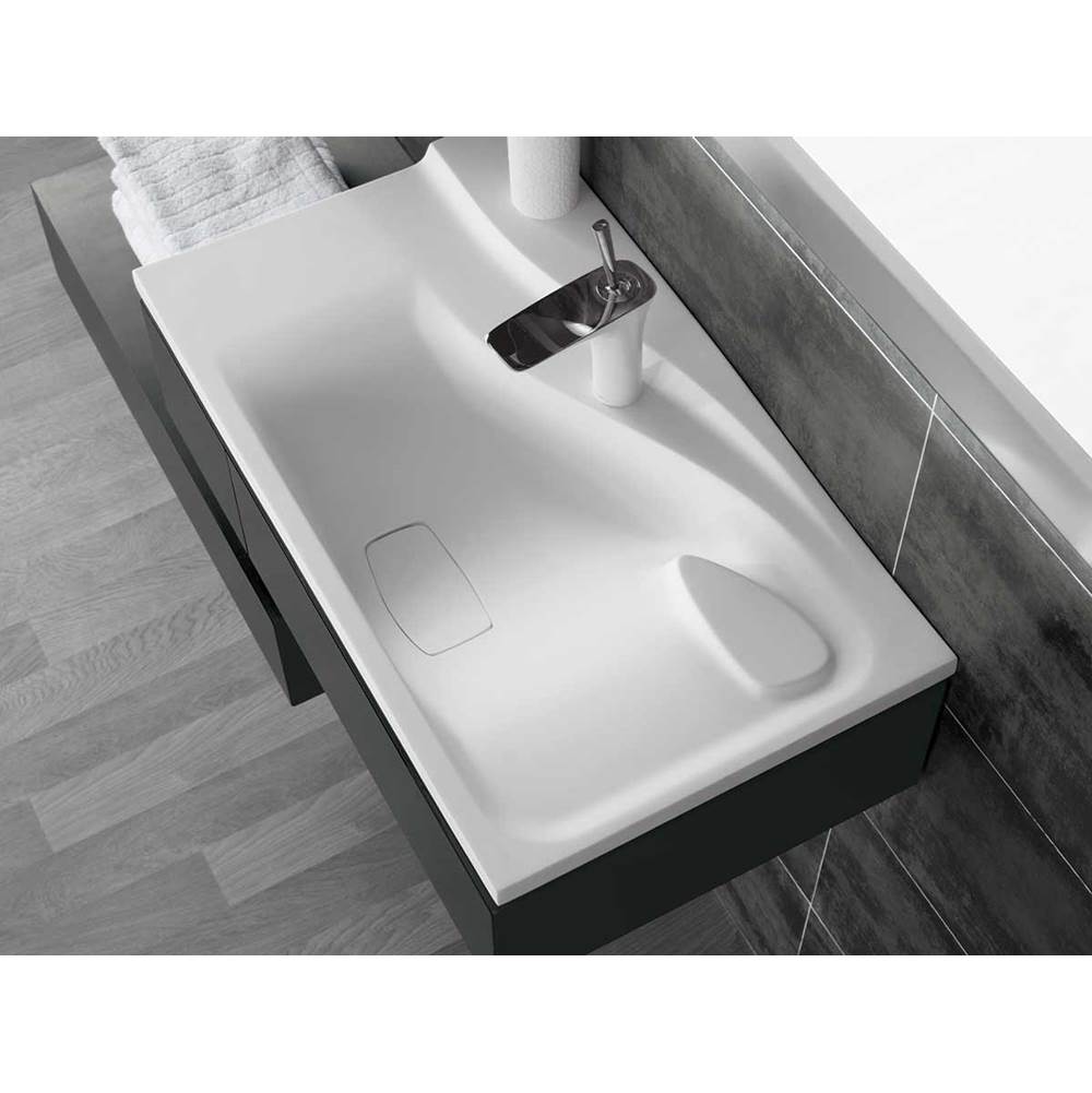 Ronbow 30'' Vento Rectangular Ceramic Sinktop with Single Faucet Hole and with out Overflow in White