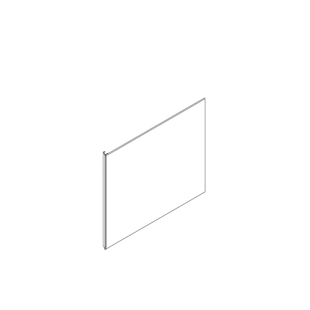 Robern Cartesian and Profiles Side Kit, 22-1/2'' H x 18'' D, Single Side Kit, Matte Gray