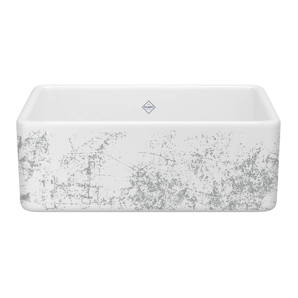 Rohl Shaker™ 30'' Single Bowl Farmhouse Apron Front Fireclay Kitchen Sink With Metallic Design