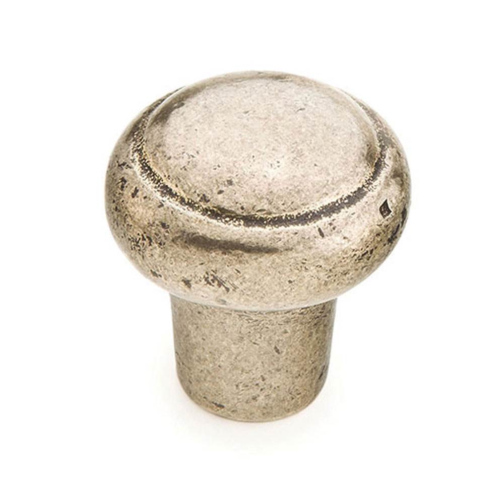 Schaub And Company Knob, Round, Italian Nickel, 1-3/8'' dia