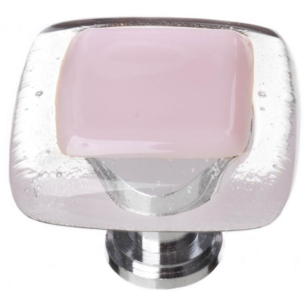 Sietto Reflective Pink Knob With Oil Rubbed Bronze Base