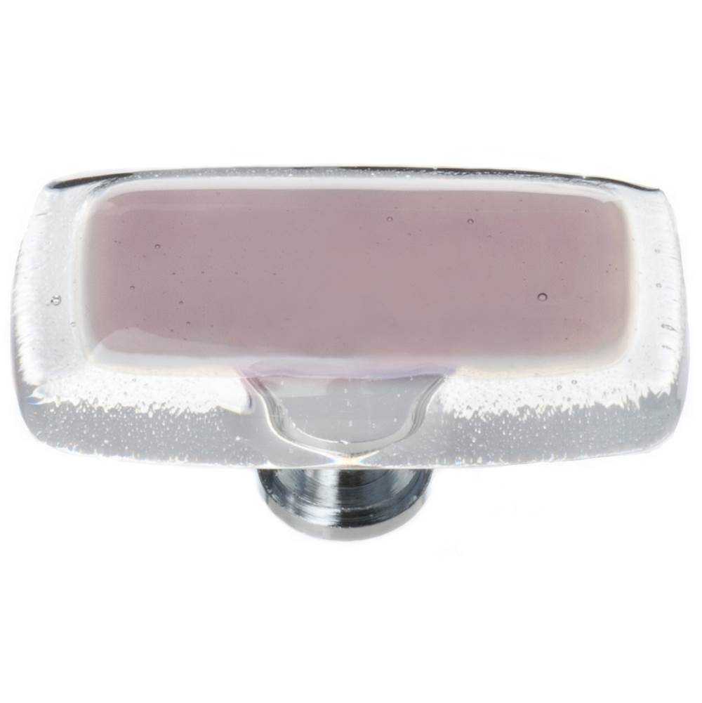 Sietto Reflective Purple Long Knob With Polished Chrome Base
