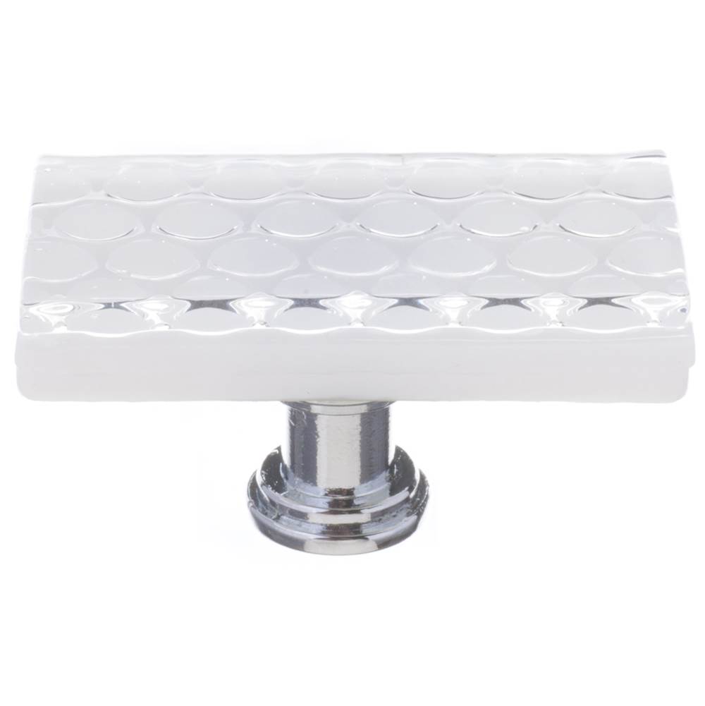 Sietto Honeycomb White Long Knob With Oil Rubbed Bronze Base