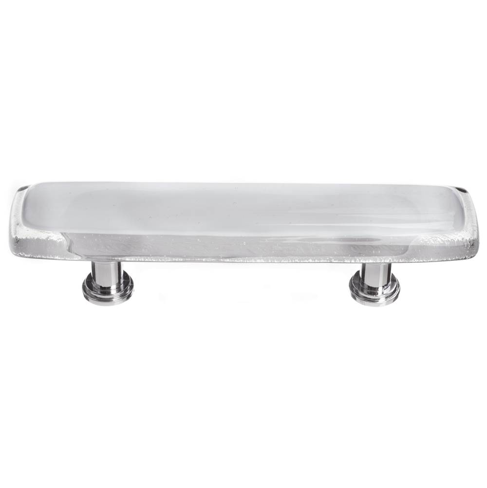Sietto Reflective Blue-Grey Pull With Satin Nickel Base