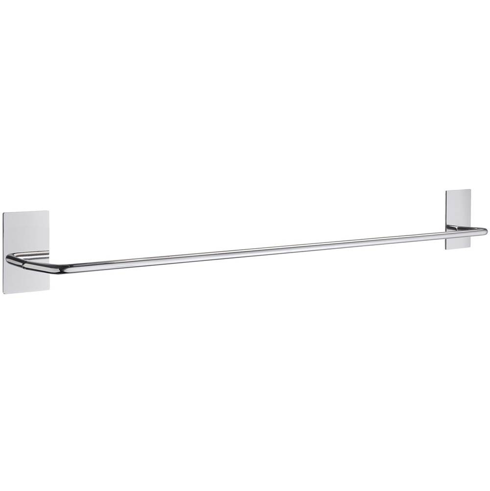Smedbo Self adhesive 22.5'' towel bar polished stainless steel - rectangle plate