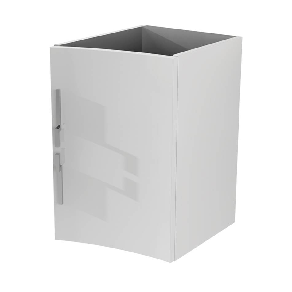 Sapphire Bath 13.4'' Sting Collection White Glossy Side Cabinet W/ Door