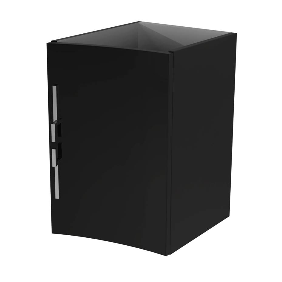 Sapphire Bath 13.4'' Sting Collection Black Glossy Side Cabinet W/ Door