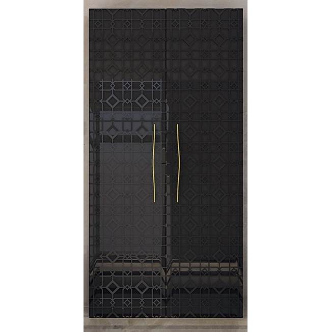 Sapphire Bath 13.8''W x 55.1''H Miami Collection Black Glossy Linen Cabinet